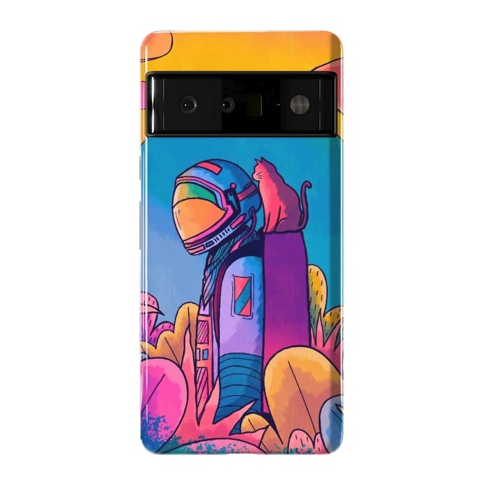 Pixel 6 Pro StrongFit The astronaut and cat by Steve Wade (Swade)