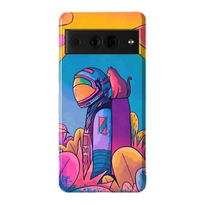 Pixel 7 Pro StrongFit The astronaut and cat by Steve Wade (Swade)