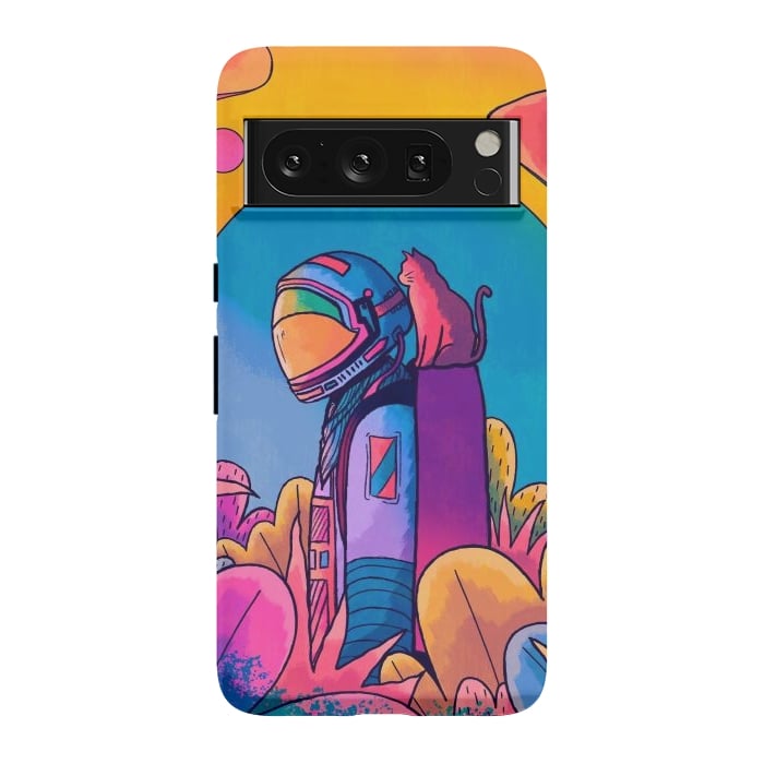 Pixel 8 Pro StrongFit The astronaut and cat by Steve Wade (Swade)