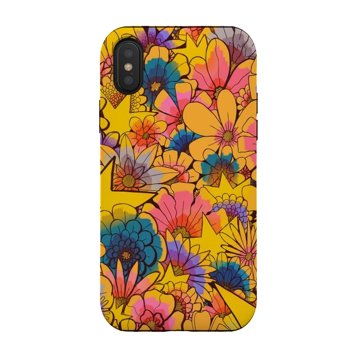 iPhone Xs / X StrongFit Stars and flowers by Steve Wade (Swade)