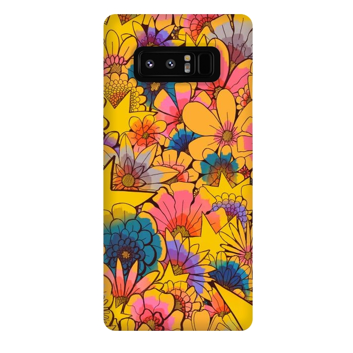 Galaxy Note 8 StrongFit Stars and flowers by Steve Wade (Swade)