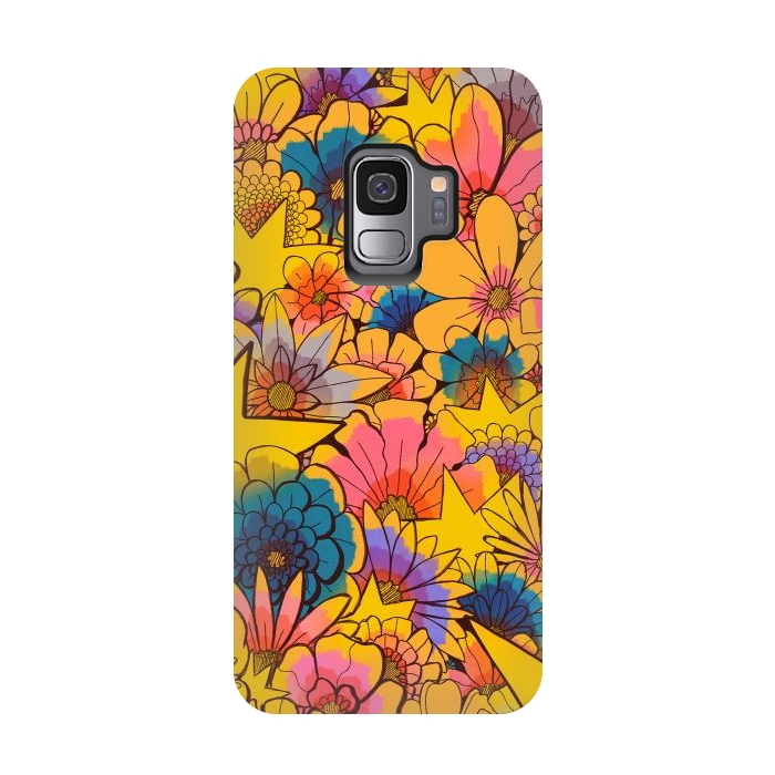 Galaxy S9 StrongFit Stars and flowers by Steve Wade (Swade)
