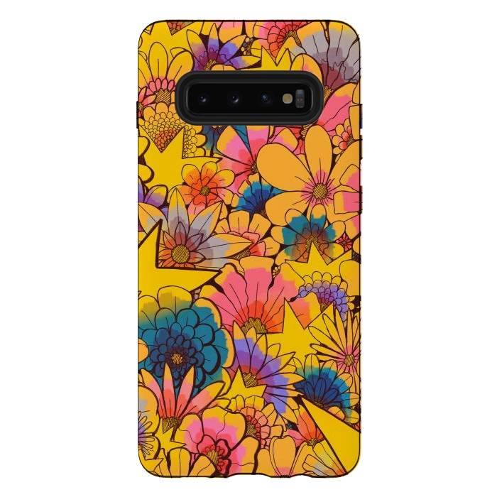 Galaxy S10 plus StrongFit Stars and flowers by Steve Wade (Swade)
