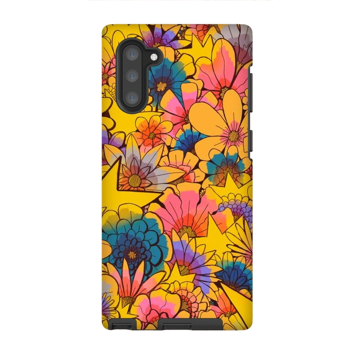 Galaxy Note 10 StrongFit Stars and flowers by Steve Wade (Swade)