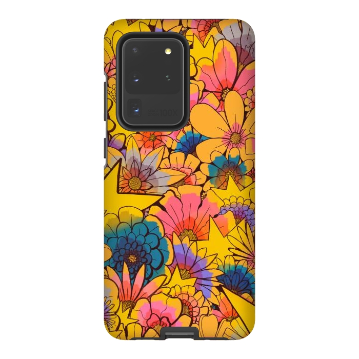 Galaxy S20 Ultra StrongFit Stars and flowers by Steve Wade (Swade)