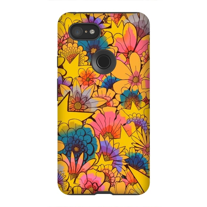 Pixel 3XL StrongFit Stars and flowers by Steve Wade (Swade)