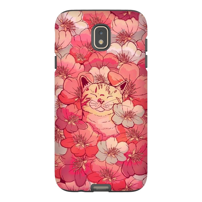 Galaxy J7 StrongFit The cherry blossom cat by Steve Wade (Swade)