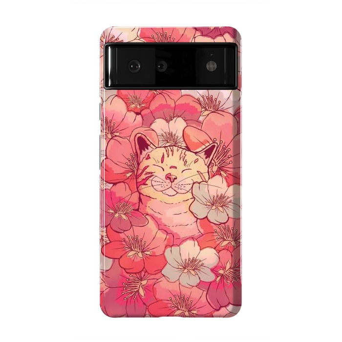 Pixel 6 StrongFit The cherry blossom cat by Steve Wade (Swade)