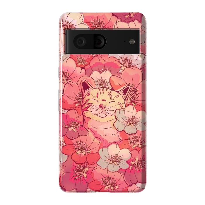 Pixel 7 StrongFit The cherry blossom cat by Steve Wade (Swade)