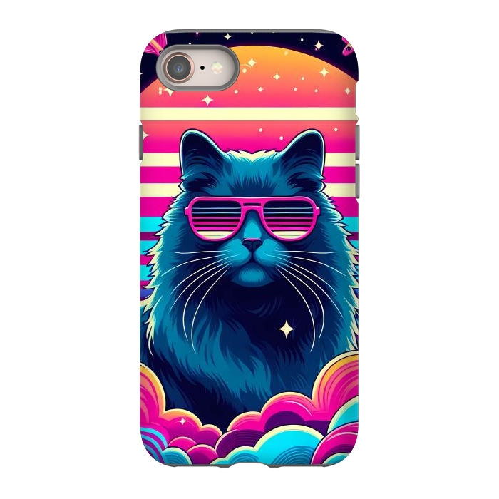 iPhone SE StrongFit Neon Cat Punkadelic by JohnnyVillas