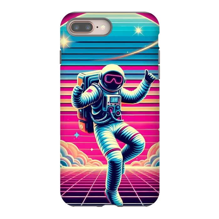 iPhone 8 plus StrongFit Astral Moves in Neon by JohnnyVillas