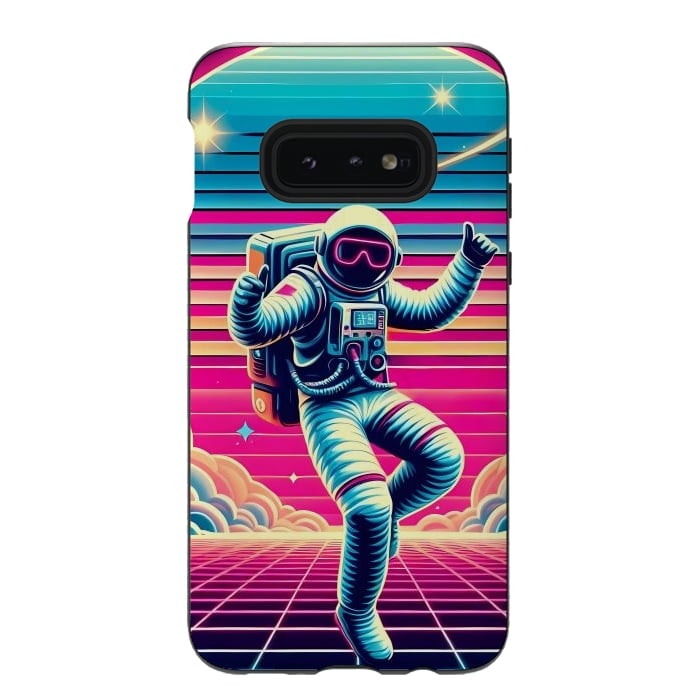 Galaxy S10e StrongFit Astral Moves in Neon by JohnnyVillas