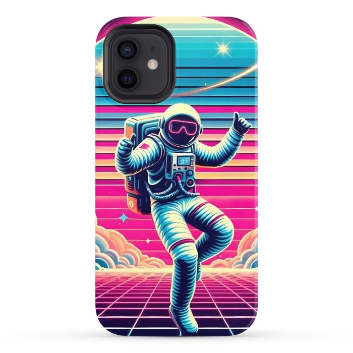 iPhone 12 StrongFit Astral Moves in Neon by JohnnyVillas