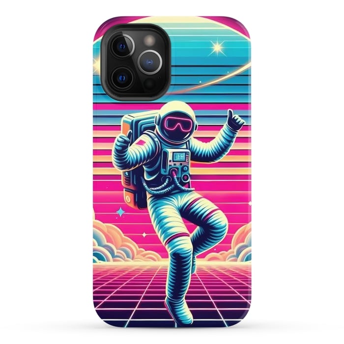 iPhone 12 Pro StrongFit Astral Moves in Neon by JohnnyVillas