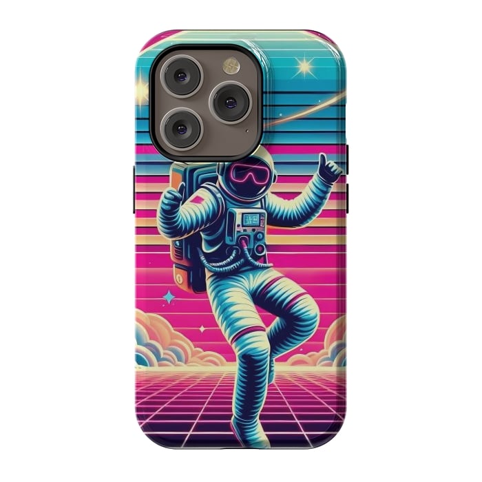 iPhone 14 Pro StrongFit Astral Moves in Neon by JohnnyVillas