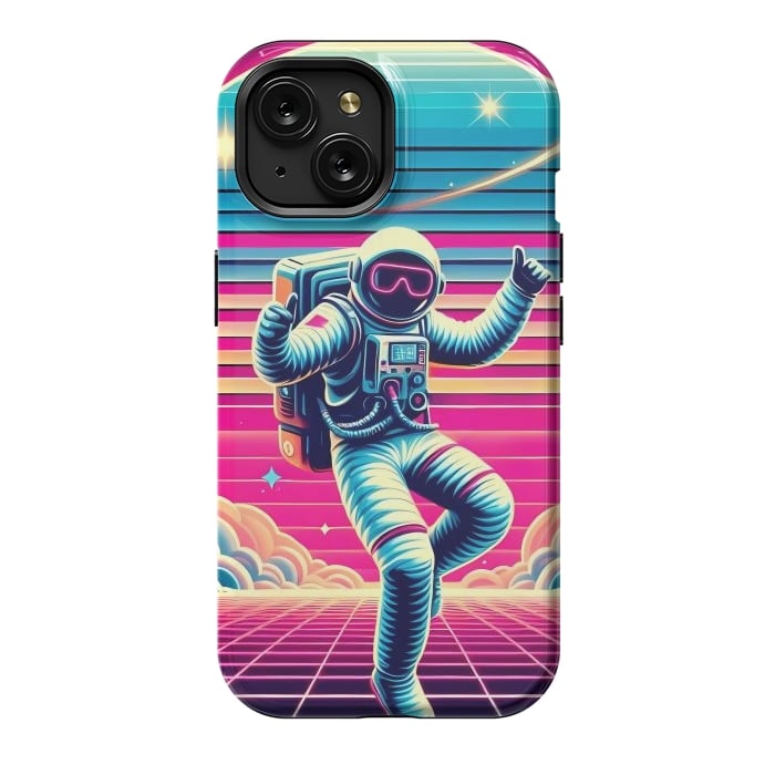 iPhone 15 StrongFit Astral Moves in Neon by JohnnyVillas