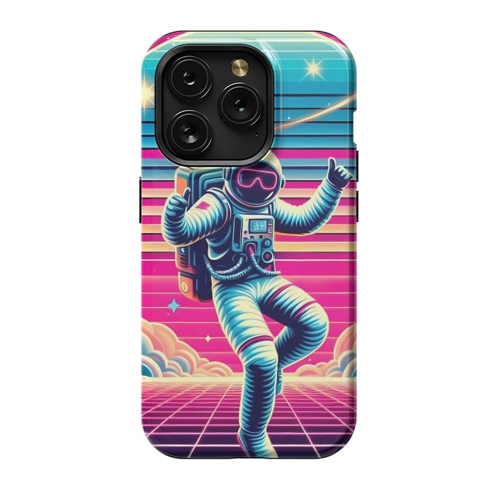 iPhone 15 Pro StrongFit Astral Moves in Neon by JohnnyVillas