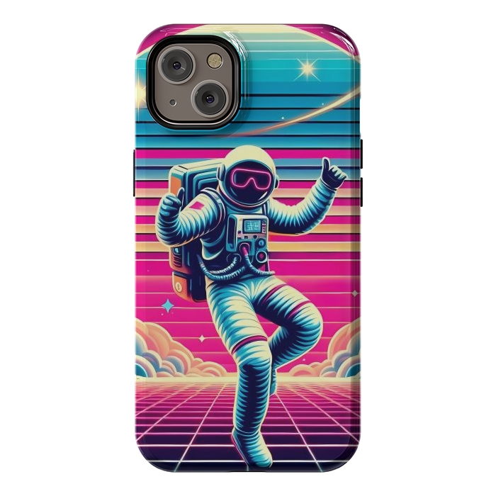 iPhone 14 Plus StrongFit Astral Moves in Neon by JohnnyVillas
