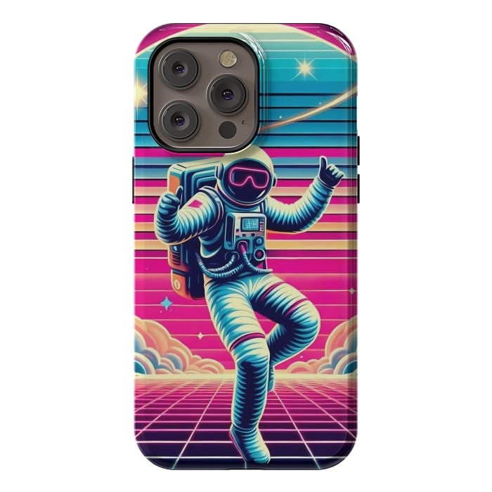 iPhone 14 Pro max StrongFit Astral Moves in Neon by JohnnyVillas