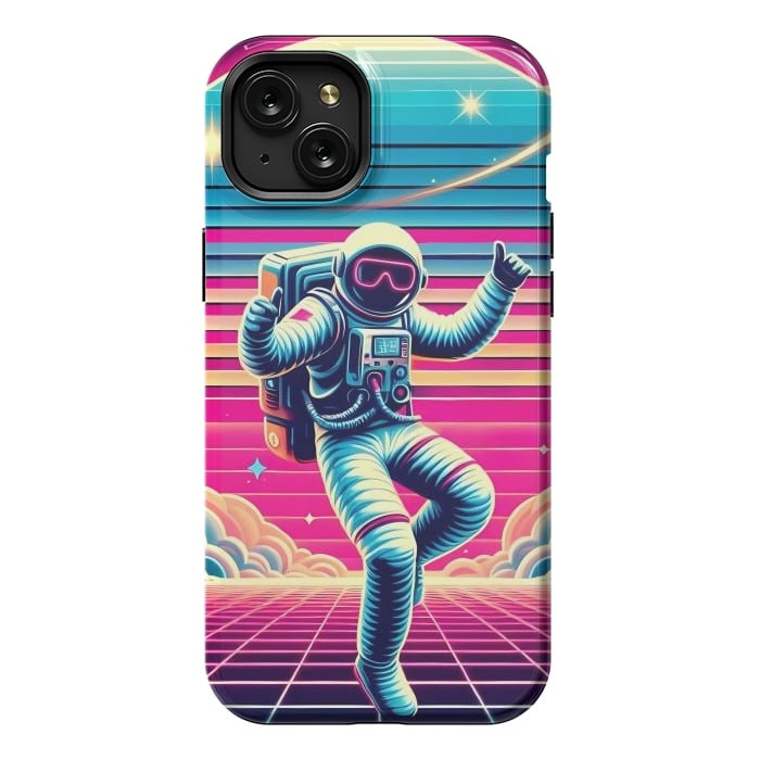 iPhone 15 Plus StrongFit Astral Moves in Neon by JohnnyVillas