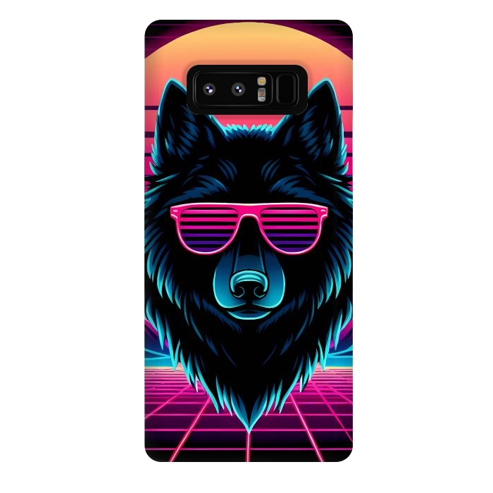 Galaxy Note 8 StrongFit Neon Black Wolf by JohnnyVillas