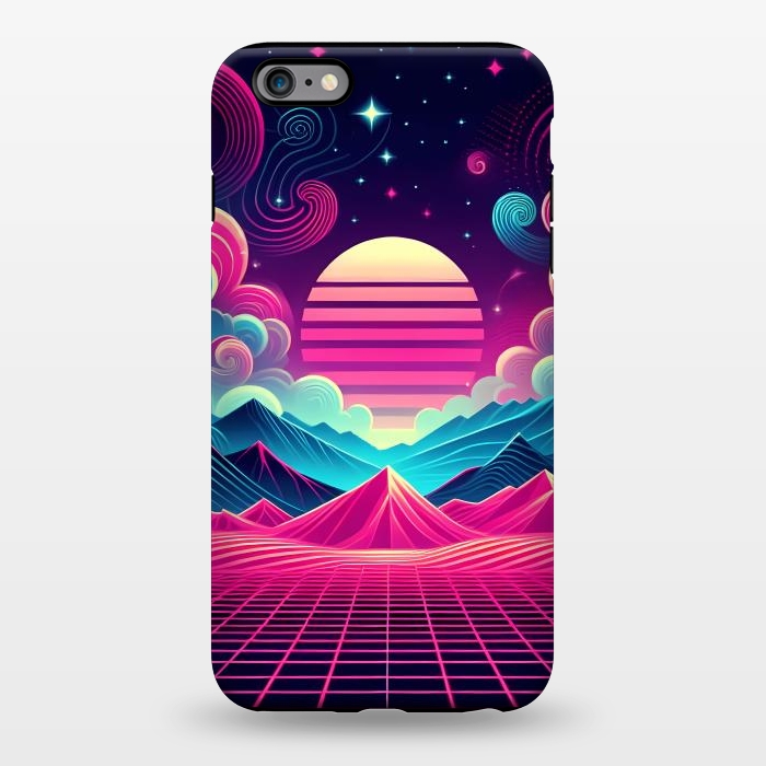 iPhone 6/6s plus StrongFit Sunset Neon Peaks by JohnnyVillas