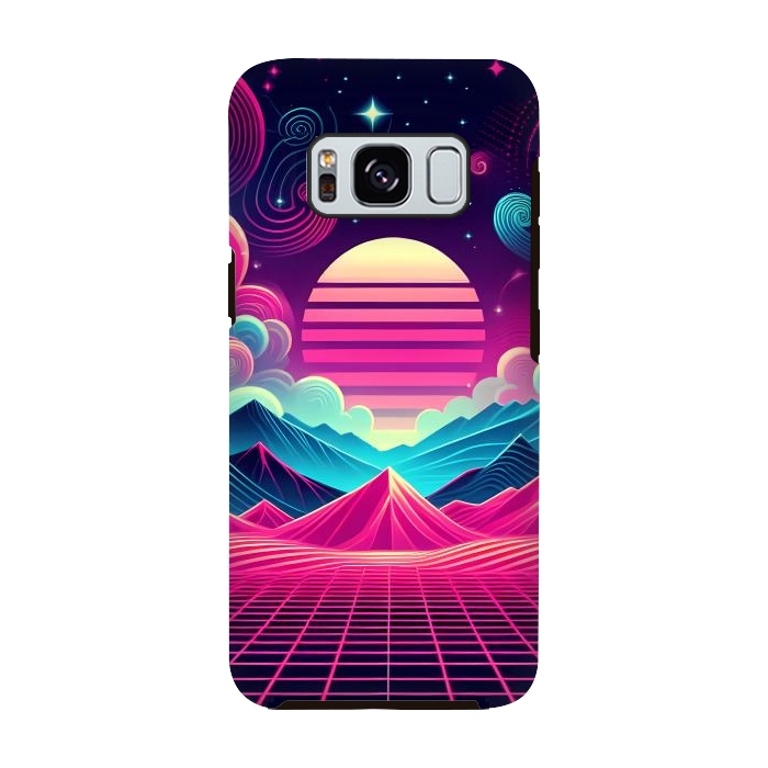 Galaxy S8 StrongFit Sunset Neon Peaks by JohnnyVillas