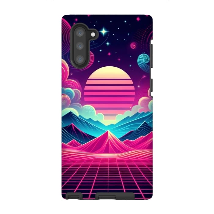 Galaxy Note 10 StrongFit Sunset Neon Peaks by JohnnyVillas