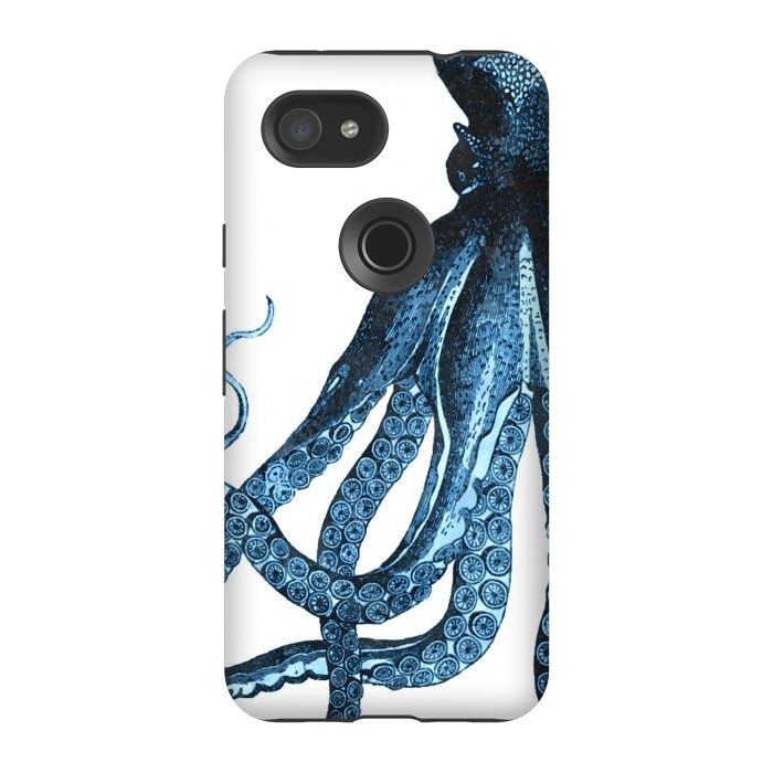 Pixel 3A StrongFit Blue Octopus Illustration by Alemi
