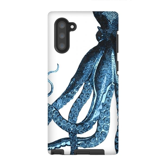 Galaxy Note 10 StrongFit Blue Octopus Illustration by Alemi