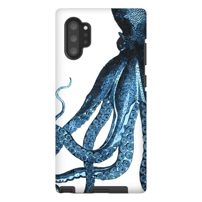 Galaxy Note 10 plus StrongFit Blue Octopus Illustration by Alemi