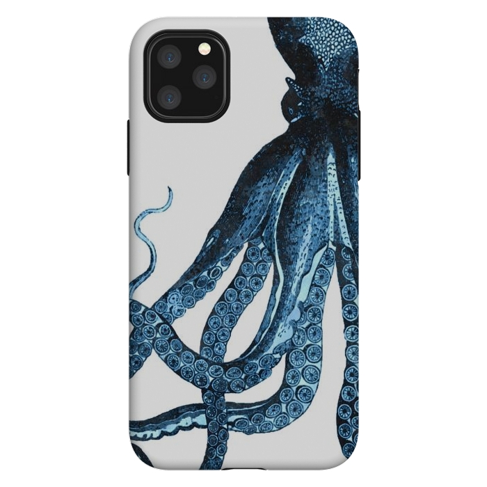 iPhone 11 Pro Max StrongFit Blue Octopus Illustration by Alemi