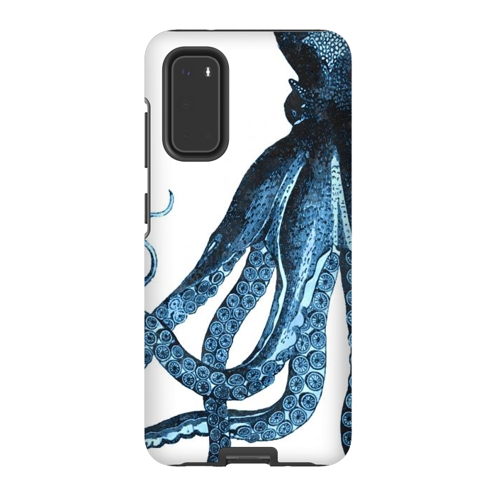 Galaxy S20 StrongFit Blue Octopus Illustration by Alemi