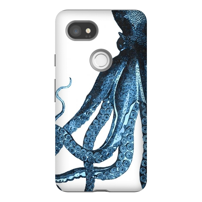 Pixel 2XL StrongFit Blue Octopus Illustration by Alemi