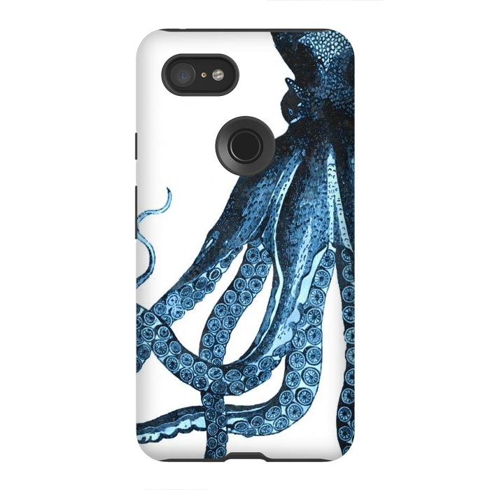 Pixel 3XL StrongFit Blue Octopus Illustration by Alemi