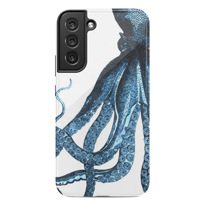 Galaxy S22 plus StrongFit Blue Octopus Illustration by Alemi