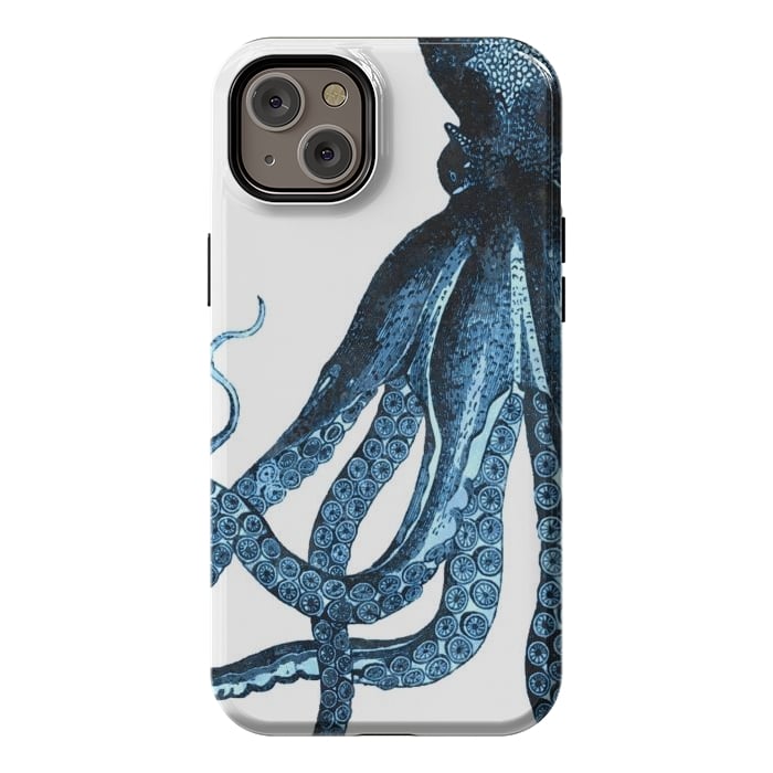 iPhone 14 Plus StrongFit Blue Octopus Illustration by Alemi