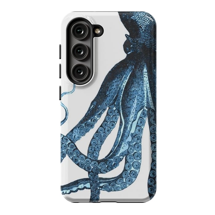 Galaxy S23 StrongFit Blue Octopus Illustration by Alemi