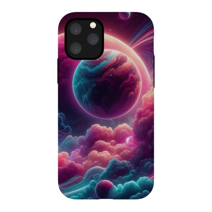 iPhone 11 Pro StrongFit Neon Universe by JohnnyVillas