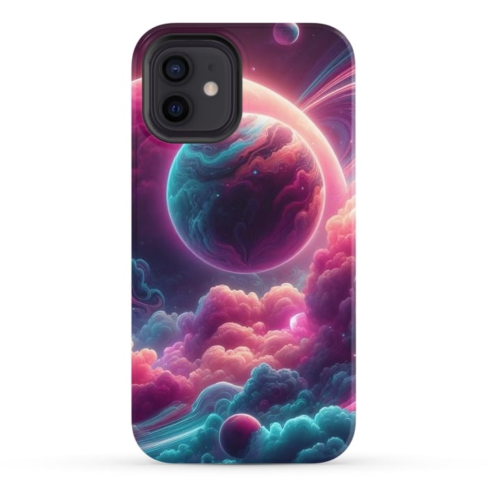 iPhone 12 StrongFit Neon Universe by JohnnyVillas