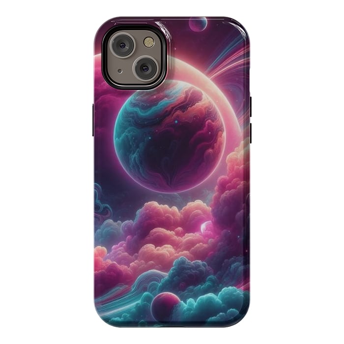 iPhone 14 Plus StrongFit Neon Universe by JohnnyVillas