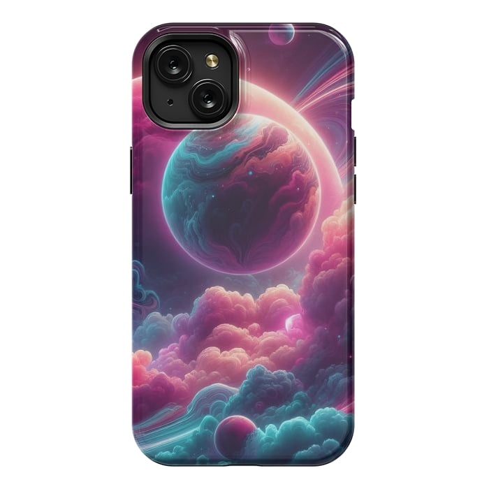 iPhone 15 Plus StrongFit Neon Universe by JohnnyVillas