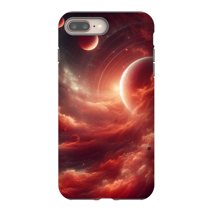 iPhone 7 plus StrongFit Red Universe by JohnnyVillas