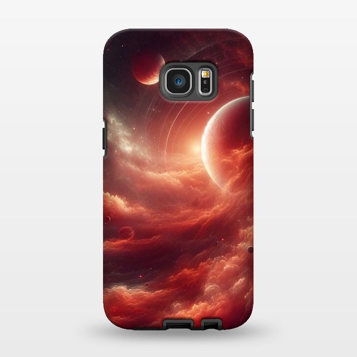 Galaxy S7 EDGE StrongFit Red Universe by JohnnyVillas