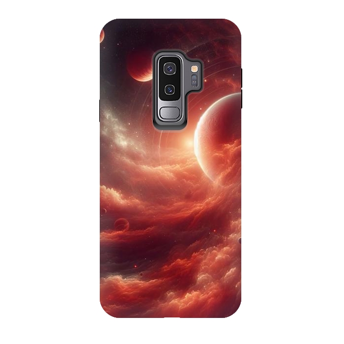 Galaxy S9 plus StrongFit Red Universe by JohnnyVillas