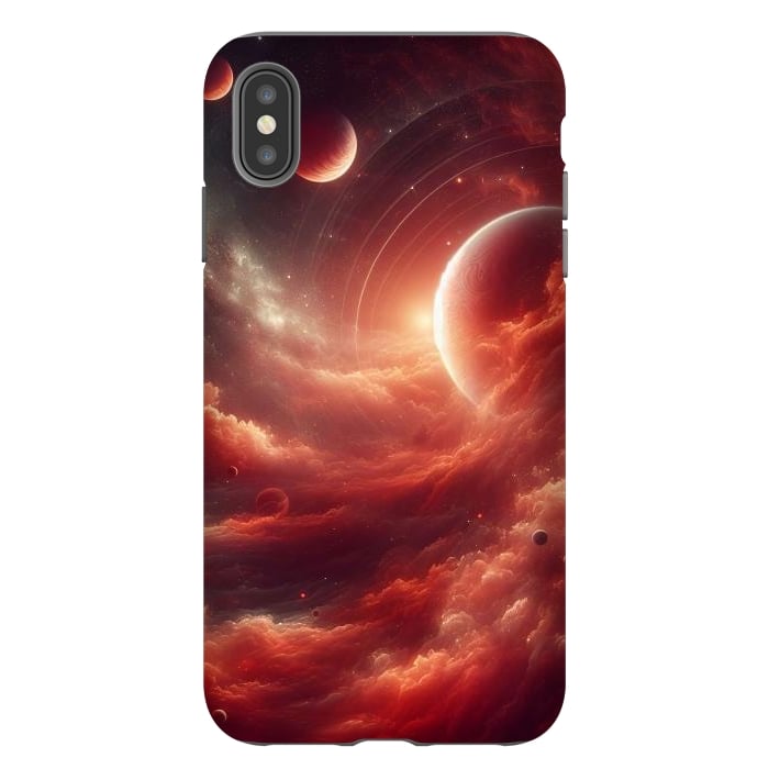 iPhone Xs Max StrongFit Red Universe by JohnnyVillas