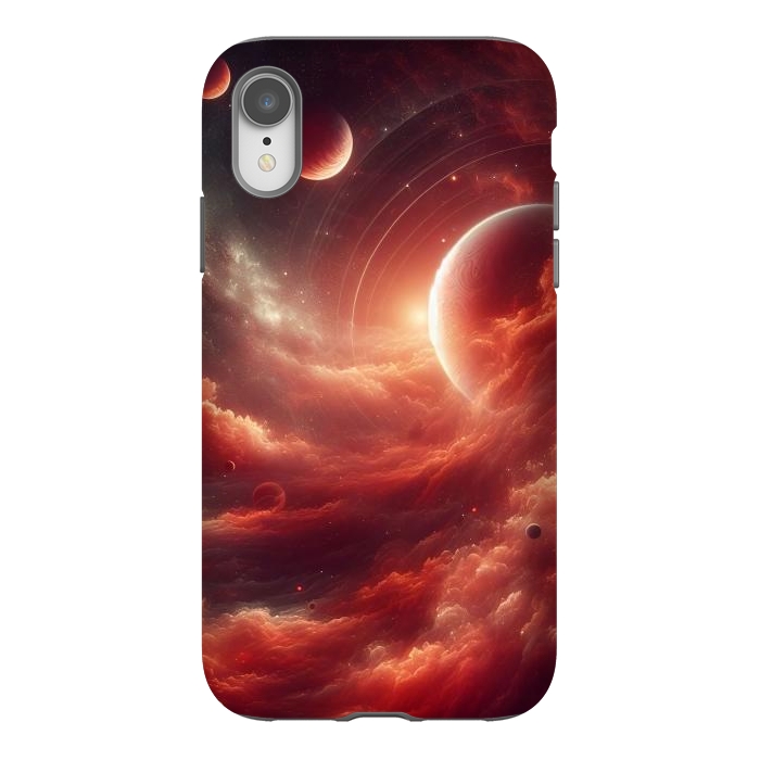 iPhone Xr StrongFit Red Universe by JohnnyVillas