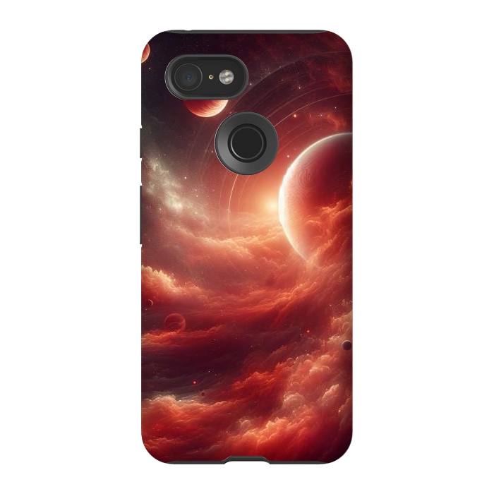 Pixel 3 StrongFit Red Universe by JohnnyVillas