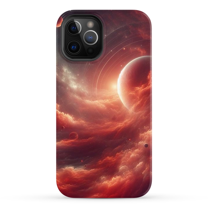 iPhone 12 Pro StrongFit Red Universe by JohnnyVillas