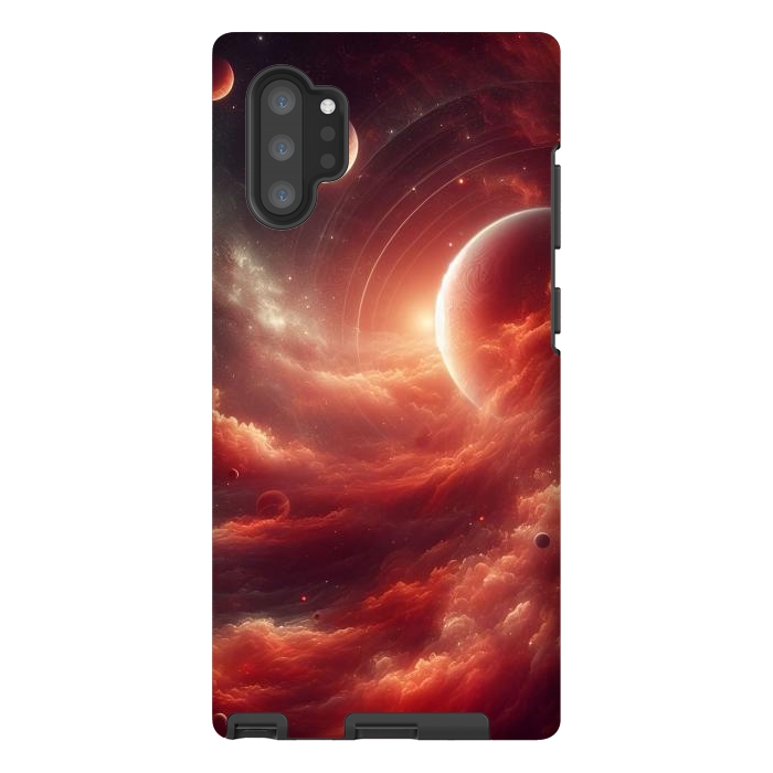 Galaxy Note 10 plus StrongFit Red Universe by JohnnyVillas